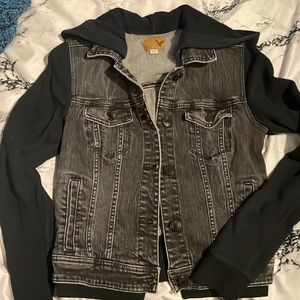 American Eagle Hooded Denim Jacket